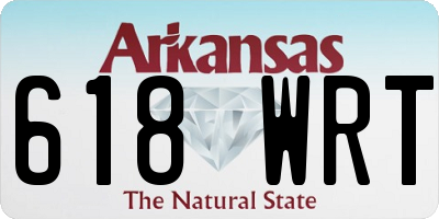 AR license plate 618WRT