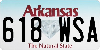 AR license plate 618WSA