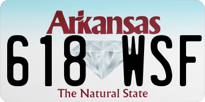 AR license plate 618WSF