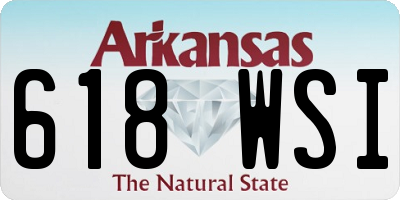 AR license plate 618WSI