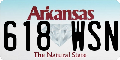 AR license plate 618WSN