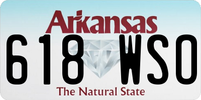 AR license plate 618WSO