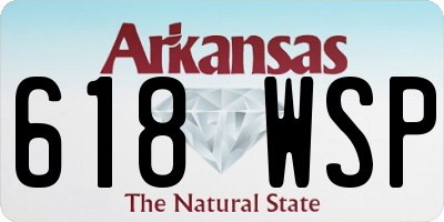 AR license plate 618WSP