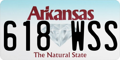AR license plate 618WSS