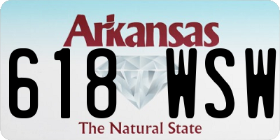 AR license plate 618WSW