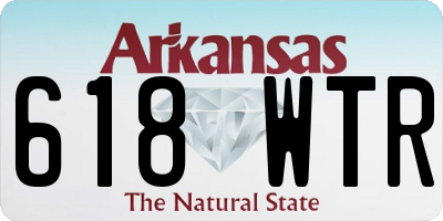 AR license plate 618WTR