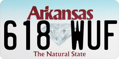 AR license plate 618WUF