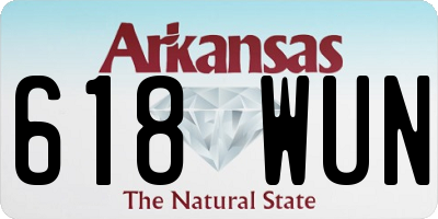 AR license plate 618WUN