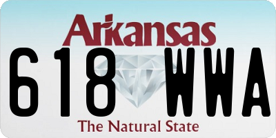 AR license plate 618WWA