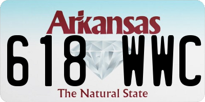 AR license plate 618WWC