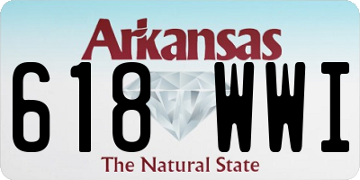 AR license plate 618WWI