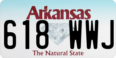 AR license plate 618WWJ