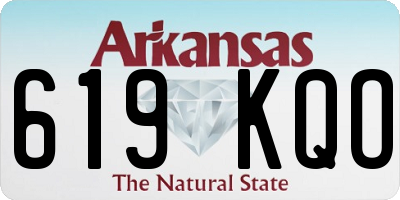 AR license plate 619KQO