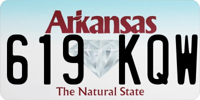AR license plate 619KQW