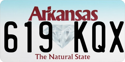 AR license plate 619KQX