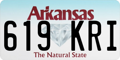 AR license plate 619KRI