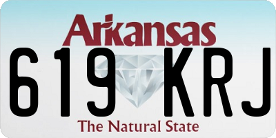 AR license plate 619KRJ