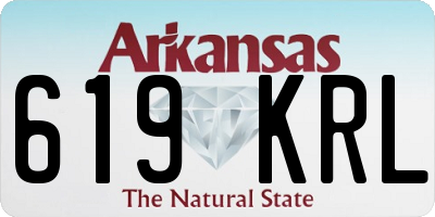 AR license plate 619KRL