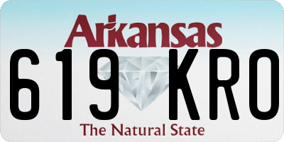 AR license plate 619KRO