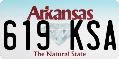 AR license plate 619KSA