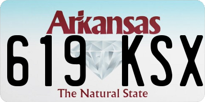 AR license plate 619KSX