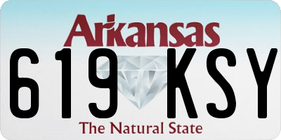 AR license plate 619KSY