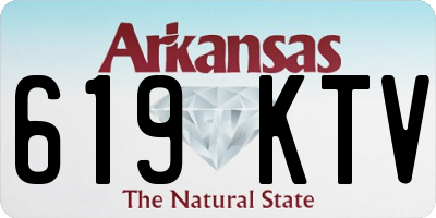 AR license plate 619KTV