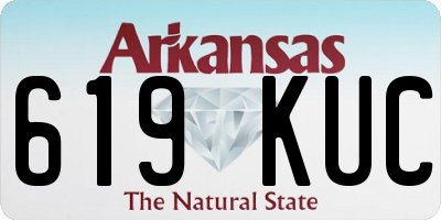 AR license plate 619KUC