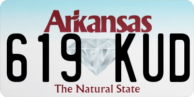 AR license plate 619KUD