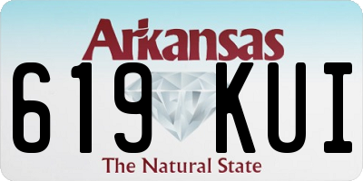 AR license plate 619KUI