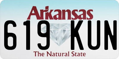 AR license plate 619KUN