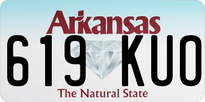 AR license plate 619KUO