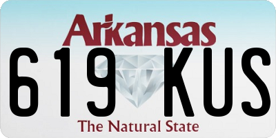 AR license plate 619KUS