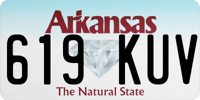 AR license plate 619KUV