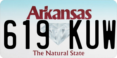 AR license plate 619KUW