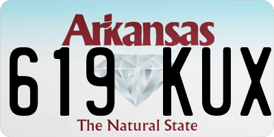 AR license plate 619KUX