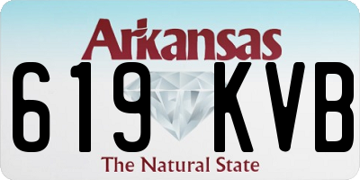 AR license plate 619KVB