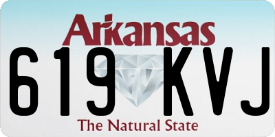 AR license plate 619KVJ
