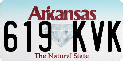 AR license plate 619KVK