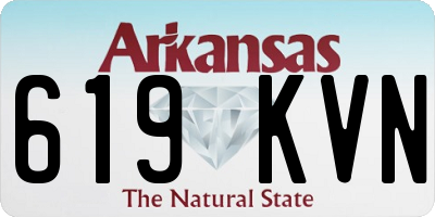 AR license plate 619KVN