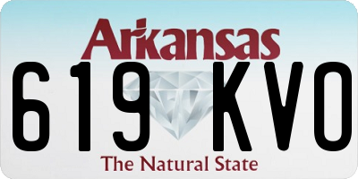 AR license plate 619KVO