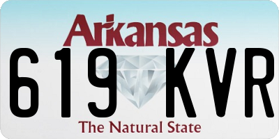 AR license plate 619KVR