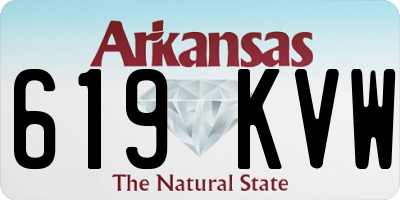 AR license plate 619KVW