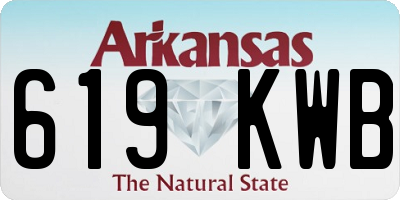 AR license plate 619KWB