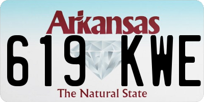 AR license plate 619KWE