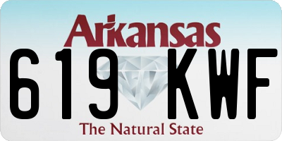 AR license plate 619KWF