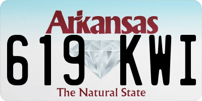 AR license plate 619KWI