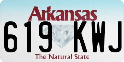 AR license plate 619KWJ