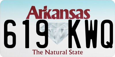 AR license plate 619KWQ