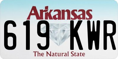 AR license plate 619KWR